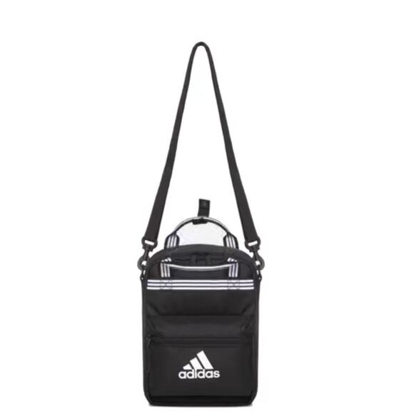 Adidas Insulated Black Squad Lunch Box - Excellent Condition Black & White - Picture 1 of 9
